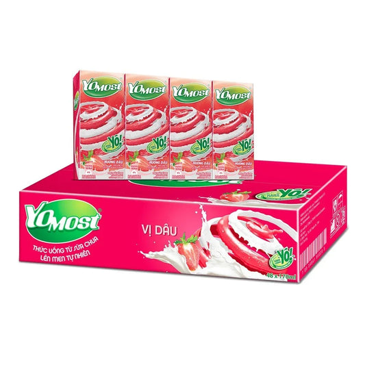 Yomost Strawberry Drinking Yogurt 170m (48-pacK)