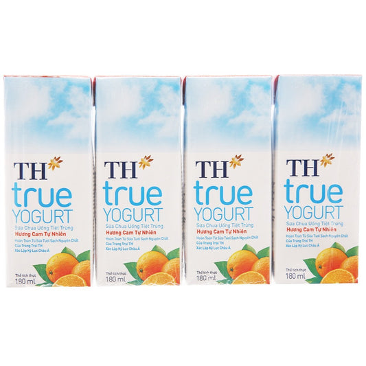 TH True Yogurt MILK Orange Flavor 180ml 4 CANS