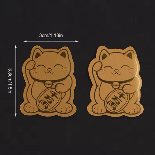 Gold-Plated Fortune Cat 24K 9999 SET OF 5