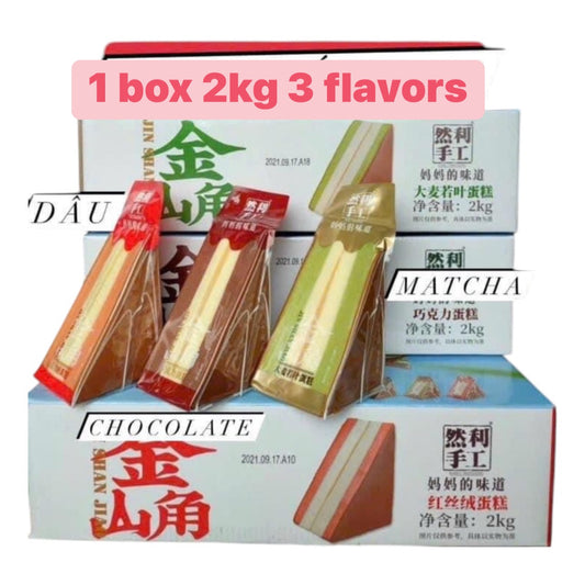 1 box 2kg Triangle Bread combo 3 Flavors