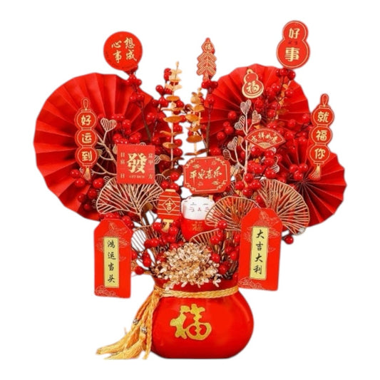 Peach Blossom Vase + Lucky Money Pot 2025 RED2