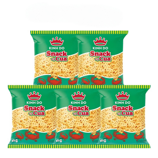 Snack Cua Kinh DO Bim Bim Cua Xanh 29gr x 5 bags