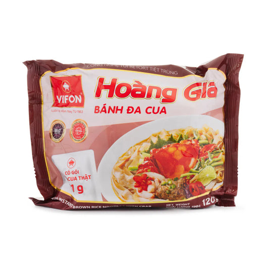 HOANG GIA - BANH DA CUA - Vifon Hoang Gia Instant Brown Noodle with Crab 120GR